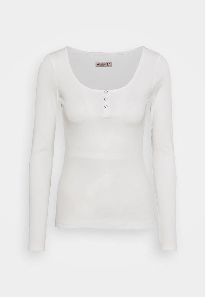 T-Shirt ANNA FIELD Anna Field Long Sleeved Top Blanche Femme | ABH-7088146